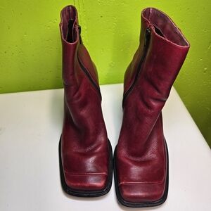 Connie Red Ankle Boots